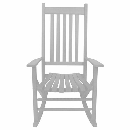 LEIGH COUNTRY Heartland White 5 Slat Classic Rocker TX 85161